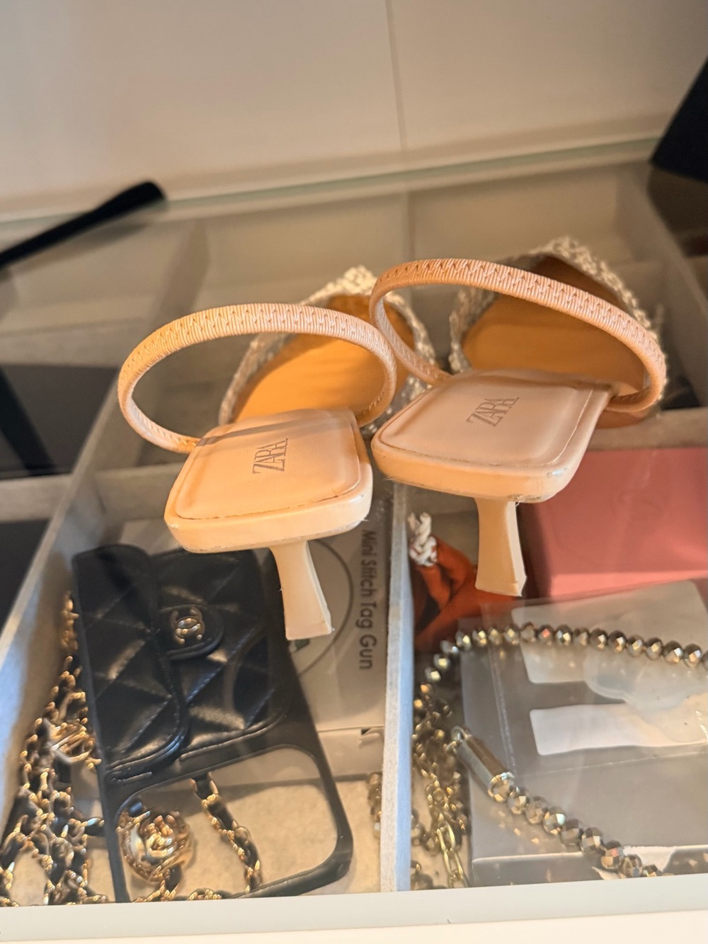 Zara Pearl-Embellished Pointed Slingback in Ivory - Picture 6 of 7